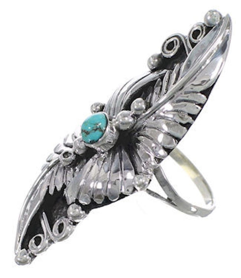 Southwest Jewelry Turquoise Silver Ring Size 5-3/4 NS54790